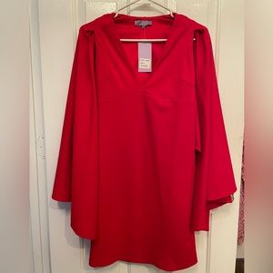 Cherry red cape dress. Size small.
